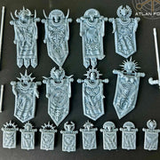 Minoan War Banners (18) + Standard Bearer - Only-Games