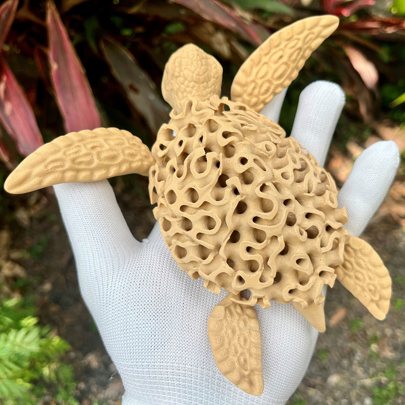FLEXI CORAL TURTLE – Poseable Standing Turtle