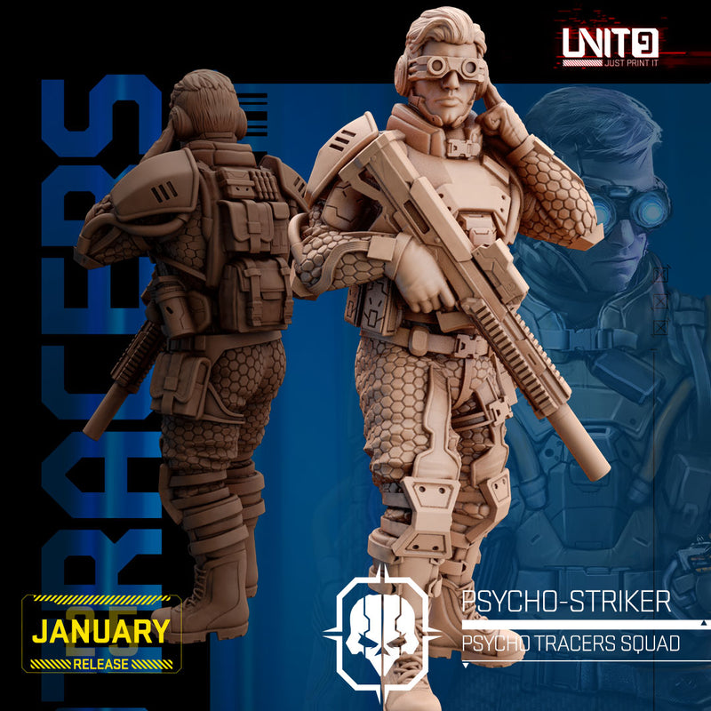 Cyberpunk - Psycho Tracers squad bundle (5 miniatures) - Only-Games