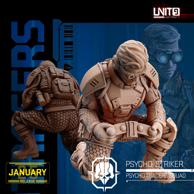 Cyberpunk - Psycho Tracers squad bundle (5 miniatures) - Only-Games