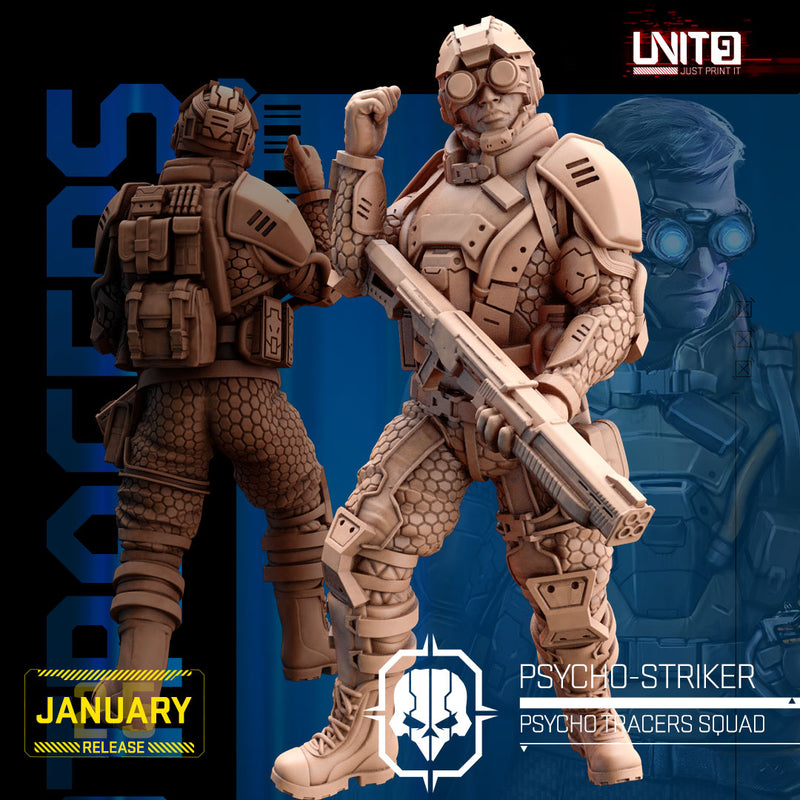 Cyberpunk - Psycho Tracers squad bundle (5 miniatures) - Only-Games
