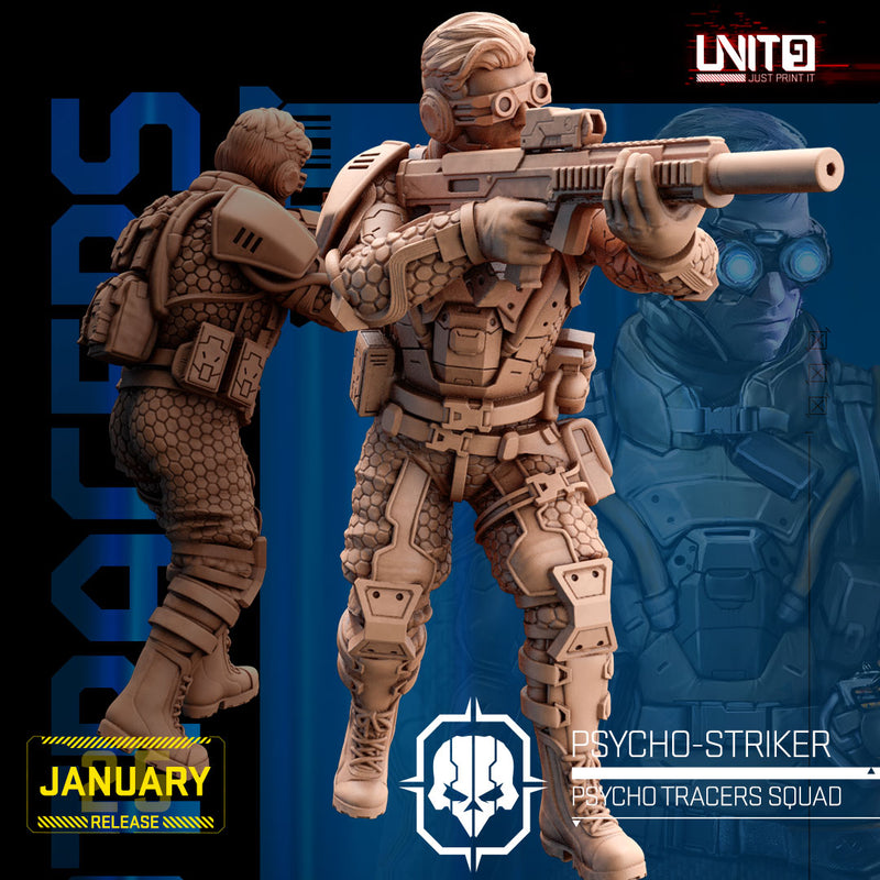 Cyberpunk - Psycho Tracers squad bundle (5 miniatures) - Only-Games