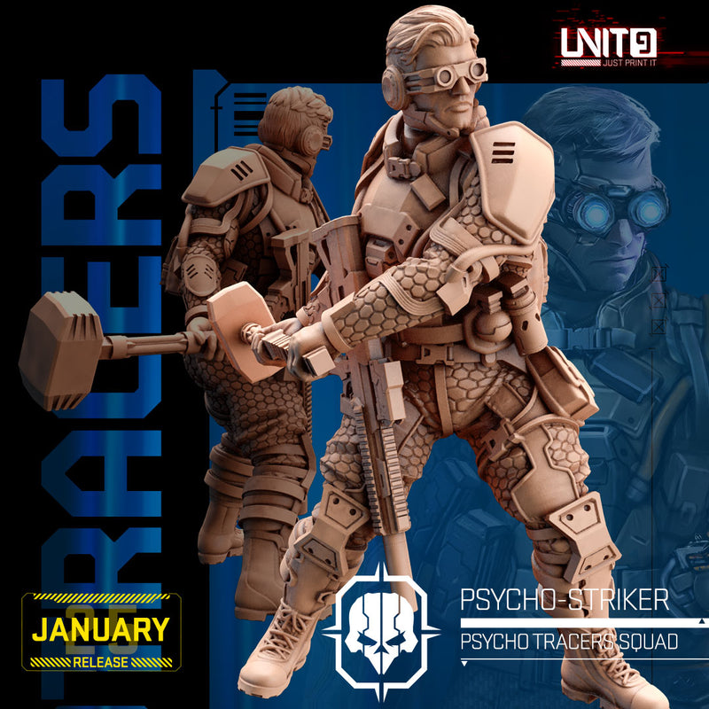 Cyberpunk - Psycho Tracers squad bundle (5 miniatures) - Only-Games