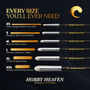 Hobby Heaven 6-Piece Dry Brush Set – XS to XXL Miniature Painting Brushes - Only-Games
