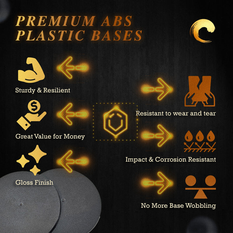 90mm Round Plain Plastic Bases - Only-Games