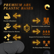 40mm Round Bases | Plain Black Plastic Bases for Wargames| Miniature Wargaming Bases - Only-Games