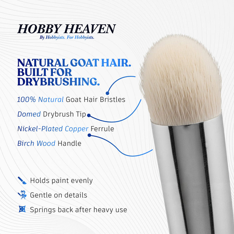 Hobby Heaven Dry Brushes – Model & Miniature Painting Brushes (Size XS–XXL) - Only-Games