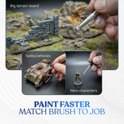 Hobby Heaven Dry Brushes – Model & Miniature Painting Brushes (Size XS–XXL) - Only-Games