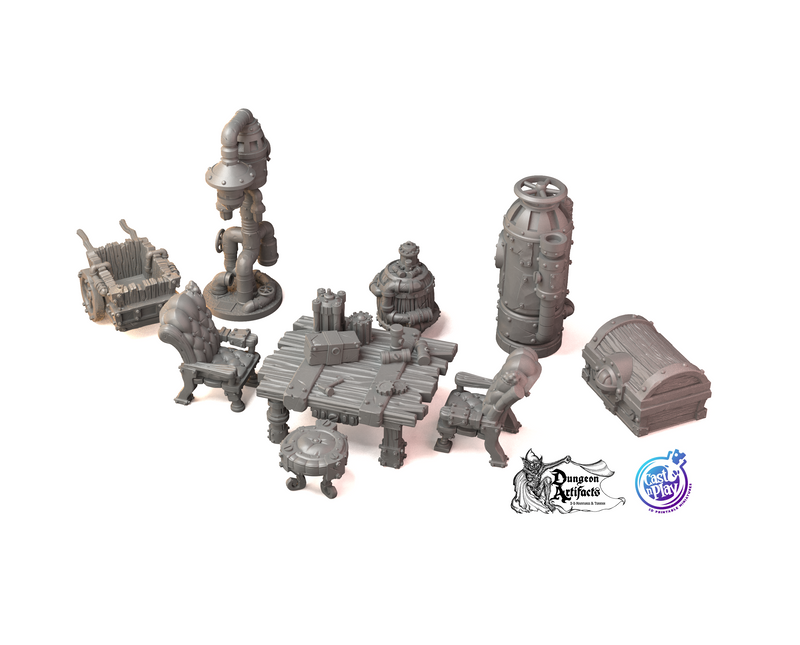 Laboratory Furniture - Insane Inventions - CastNPlay Wargaming D&D DnD - Only-Games