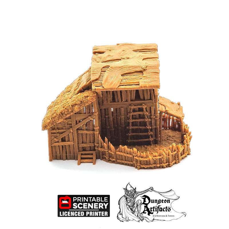Large Shanty - King and Country - Printable Scenery Terrain Wargaming D&D DnD 10mm 15mm 20mm 25mm 28mm 32mm 40mm 54mm - Only-Games