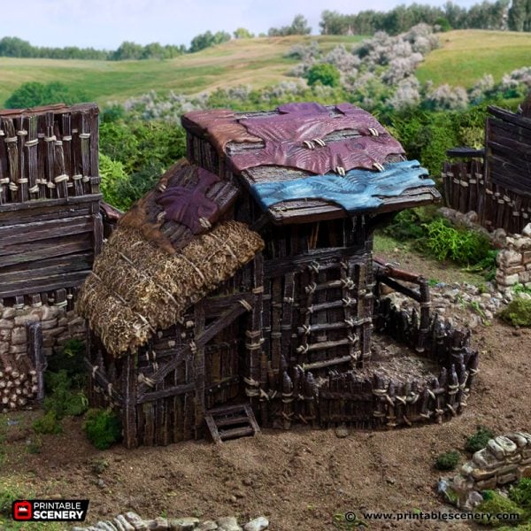 Large Shanty - King and Country - Printable Scenery Terrain Wargaming D&D DnD 10mm 15mm 20mm 25mm 28mm 32mm 40mm 54mm - Only-Games