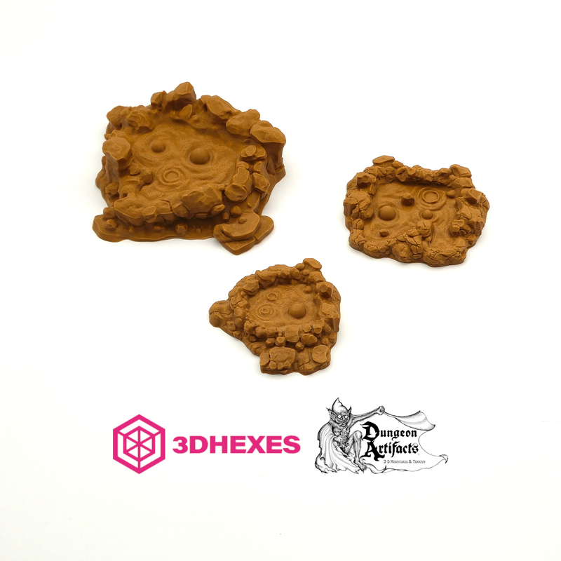 Lava Pools - 3DHexes Wargaming Terrain Scatter D&D DnD - Only-Games