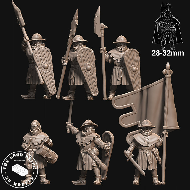 Medieval/Bretonn - Men at Arms - 28/32mm