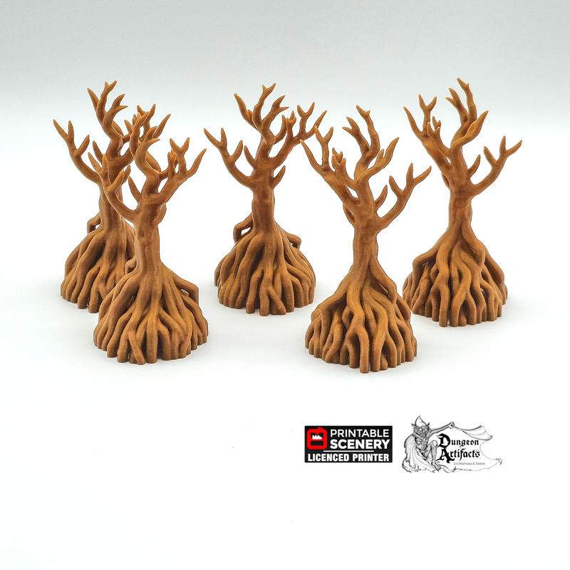 Mangrove Tree - Mangroves - Winterdale - Printable Scenery - 15mm 20mm 28mm 32mm Wargaming Terrain D&D, DnD - Only-Games