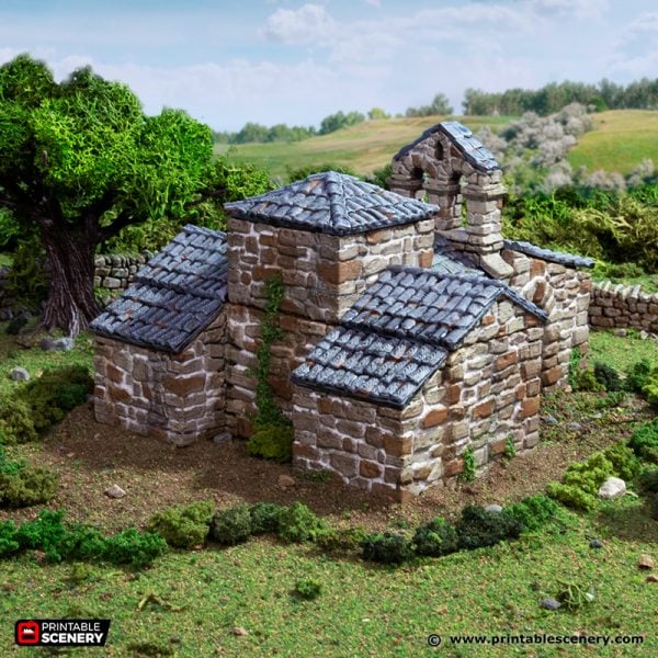 French Mausoleum - King and Country - Printable Scenery Terrain Wargaming D&D DnD 10mm 15mm 20mm 25mm 28mm 32mm 40mm 54mm Painted options - Only-Games