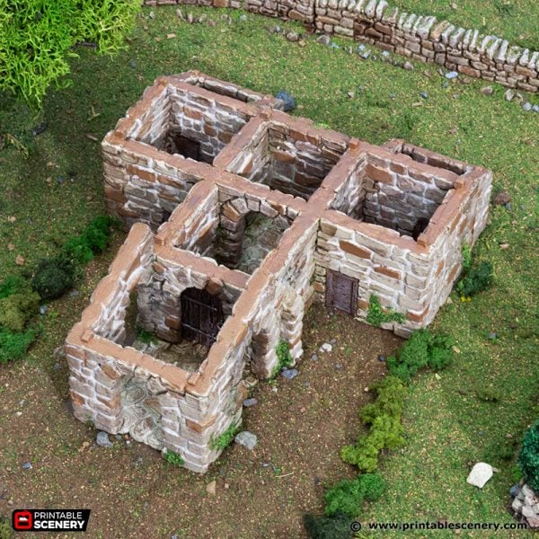 French Mausoleum - King and Country - Printable Scenery Terrain Wargaming D&D DnD 10mm 15mm 20mm 25mm 28mm 32mm 40mm 54mm Painted options - Only-Games