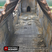 Ruined Medieval Church - Time Warp - Printable Scenery - Only-Games