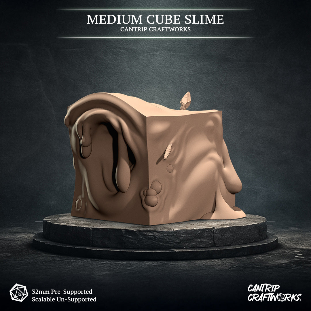 Medium Cube Slime - Cantrip Craftworks - Miniatures by Only-Games.co