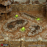 Meteor Craters - Cities of Ramshackle and Ruin - Printable Scenery - Terrain, Wargaming, D&D, DnD - Only-Games