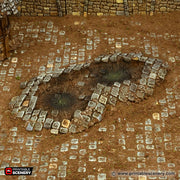 Meteor Craters - Cities of Ramshackle and Ruin - Printable Scenery - Terrain, Wargaming, D&D, DnD - Only-Games