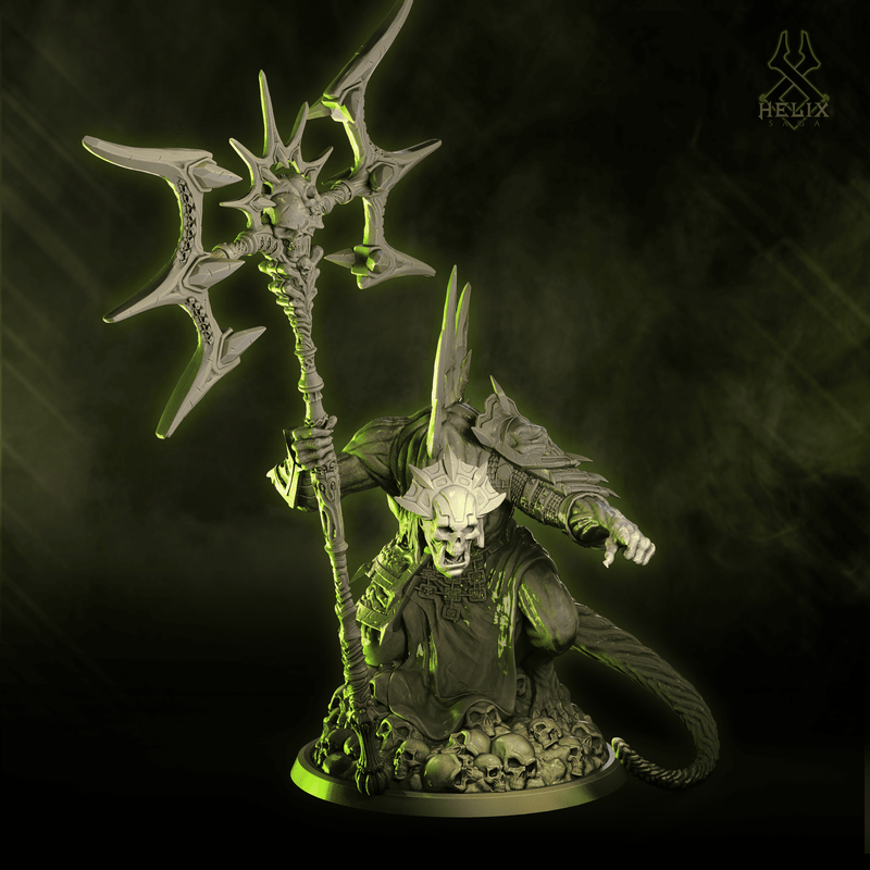 Korlak’ Jiir The Third Necromancer – Undead Lord 32mm Miniature (Risen Necromantic Army) - Only-Games