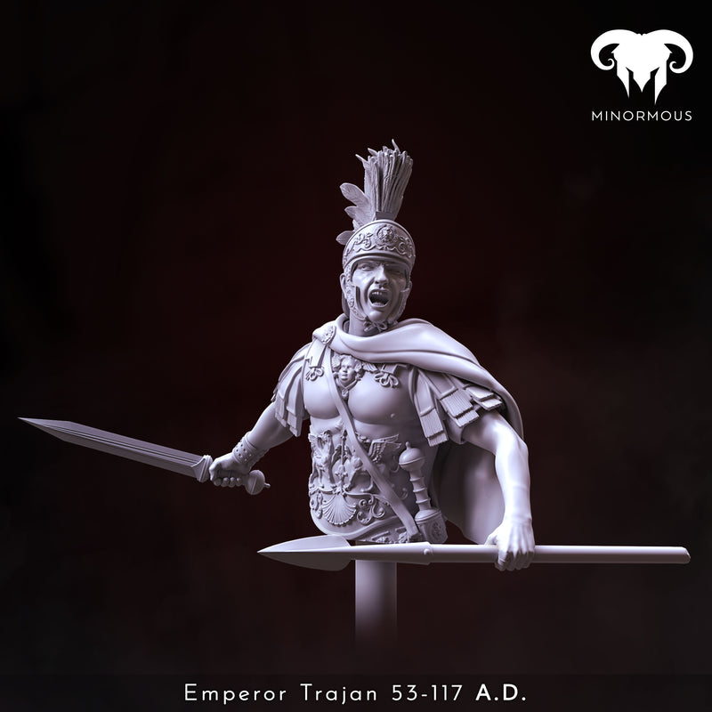 Bust - Roman Emperor Trajan 98 to 117 AD. The Sword of Rome!