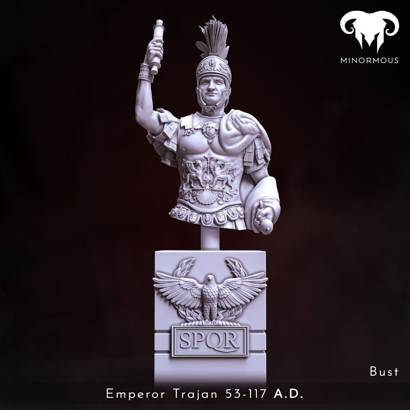 Bust - Roman Emperor Trajan 98 to 117 AD. From Soldier to Emperor!