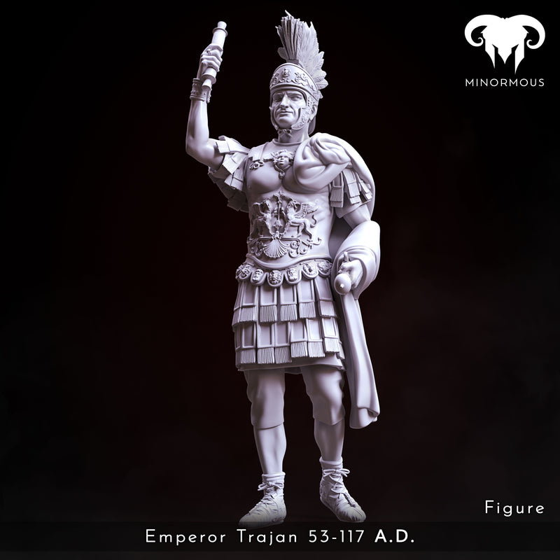 Figure - Roman Emperor Trajan 98 to 117 AD. From Soldier to Emperor!