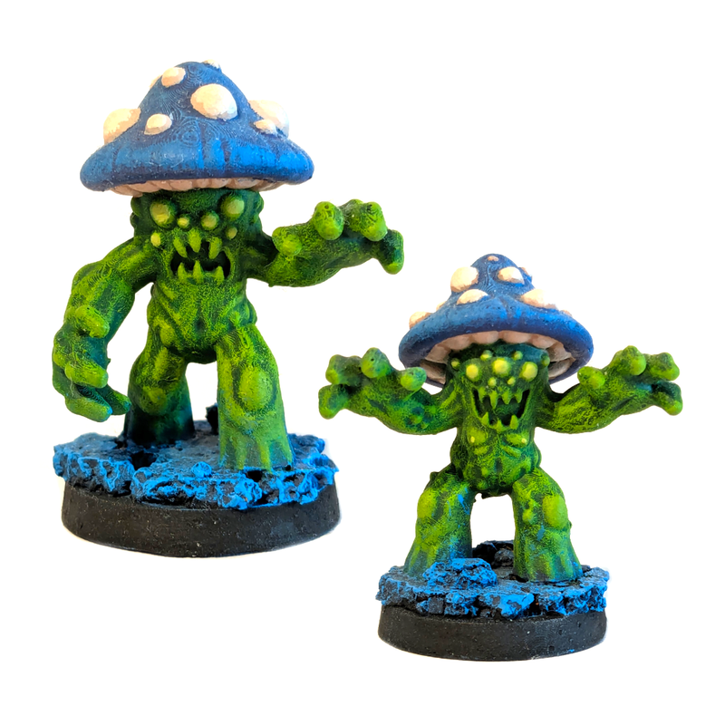 Dark Fantasy Fungus Folk Tabletop Miniatures 32mm Two STL Pack