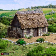 Norman Stone Barn - King and Country - Printable Scenery Terrain Wargaming D&D DnD 10mm 15mm 20mm 25mm 28mm 32mm 40mm 54mm - Only-Games