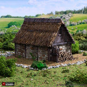 Norman Stone Barn - King and Country - Printable Scenery Terrain Wargaming D&D DnD 10mm 15mm 20mm 25mm 28mm 32mm 40mm 54mm - Only-Games