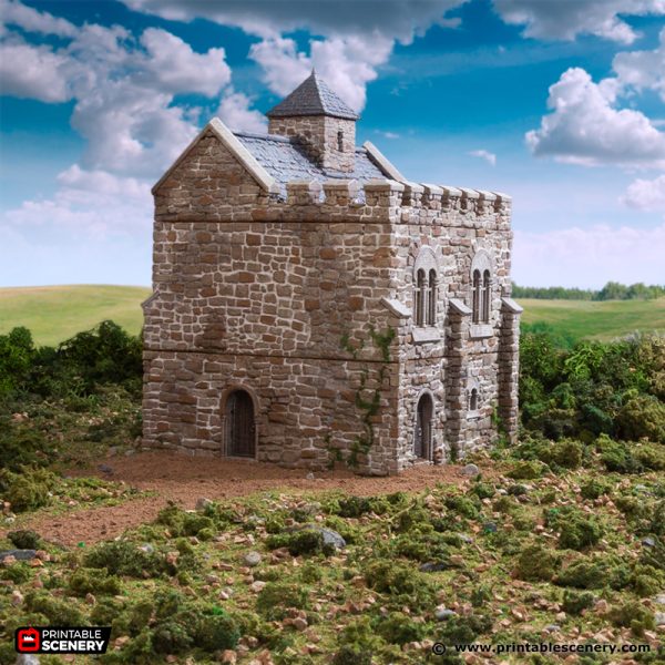 Norman Stone Keep - King and Country - Printable Scenery Terrain Wargaming D&D DnD 10mm 15mm 20mm 25mm 28mm 32mm 40mm 54mm Painted options - Only-Games