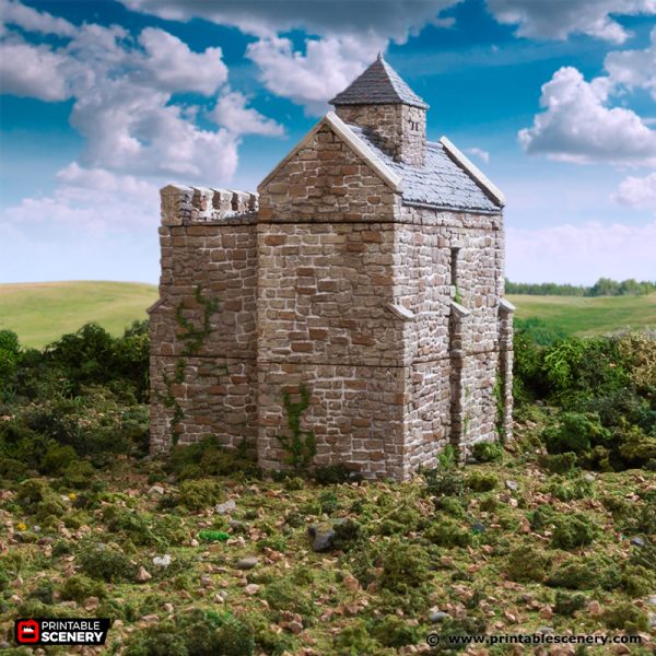Norman Stone Keep - King and Country - Printable Scenery Terrain Wargaming D&D DnD 10mm 15mm 20mm 25mm 28mm 32mm 40mm 54mm Painted options - Only-Games