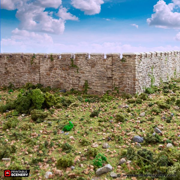 Norman Stone Fort Walls - King and Country - Printable Scenery Terrain Wargaming D&D DnD 10mm 15mm 20mm 25mm 28mm 32mm 40mm 54mm Painted options - Only-Games