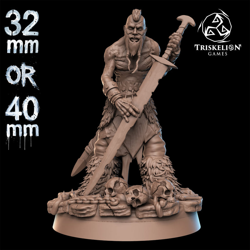 Cult Warrior - 40mm / 32mm Scale - Only-Games