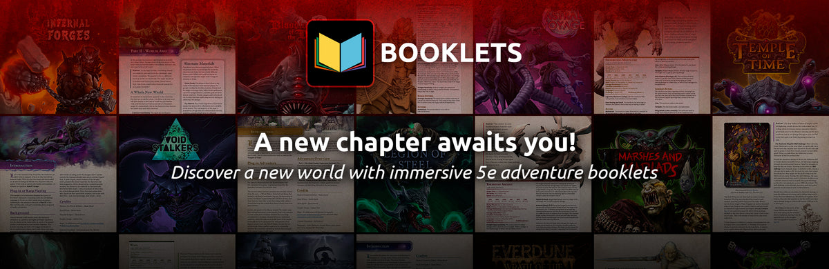 Adventure booklet covers and interior pages