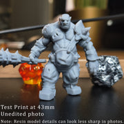 Ogre Crusher Resin Miniature - Spiked Club Option 2 - "The Ogre Wars" - Only-Games