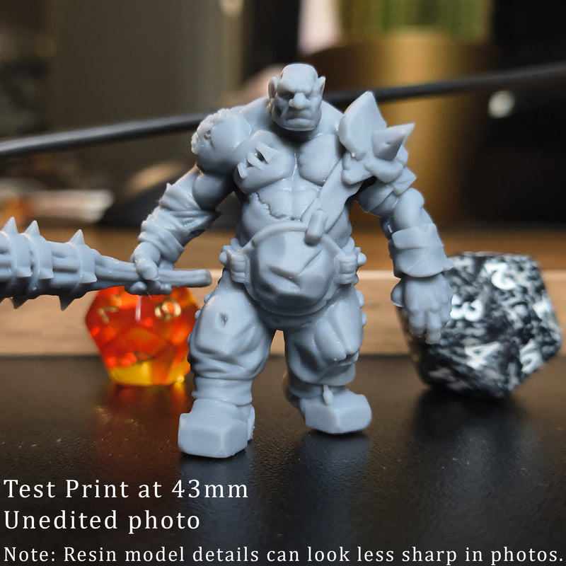 Ogre Crusher Resin Miniature - Spiked Club Option 2 - "The Ogre Wars" - Only-Games