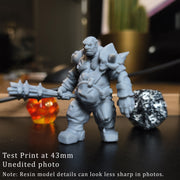 Ogre Crusher Resin Miniature - Spiked Club Option 2 - "The Ogre Wars" - Only-Games