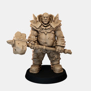 Ogre Crusher Resin Miniature - Two-handed Hammer Option 2 - "The Ogre Wars" - Only-Games