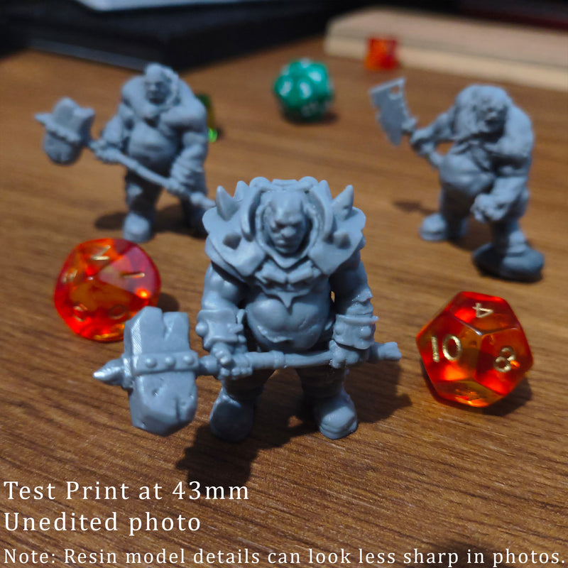 Ogre Crusher Resin Miniature - Two-handed Hammer Option 2 - "The Ogre Wars" - Only-Games