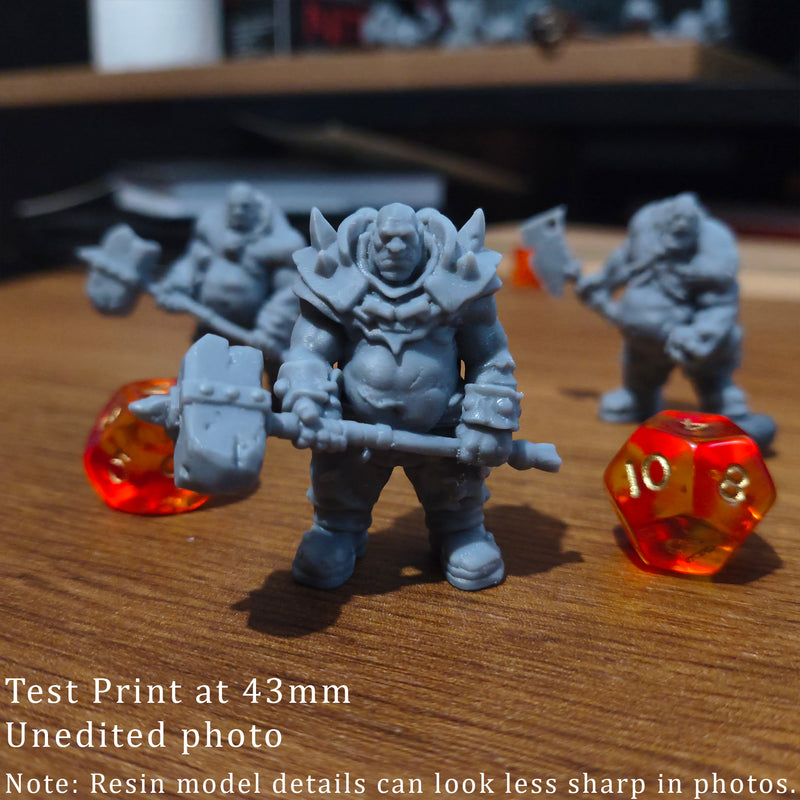 Ogre Crusher Resin Miniature - Two-handed Hammer Option 2 - "The Ogre Wars" - Only-Games