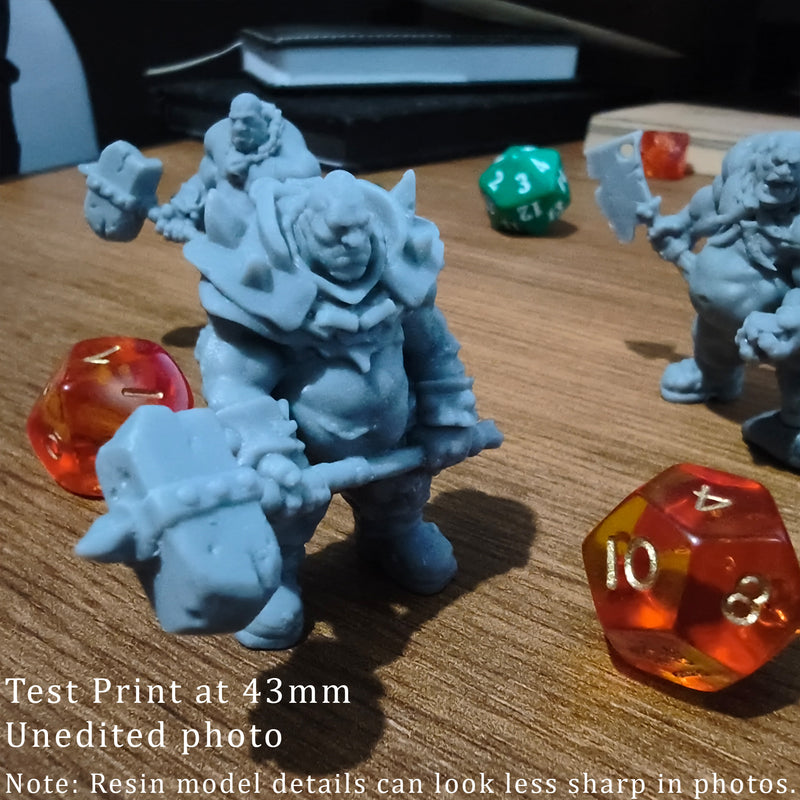 Ogre Crusher Resin Miniature - Two-handed Hammer Option 2 - "The Ogre Wars" - Only-Games