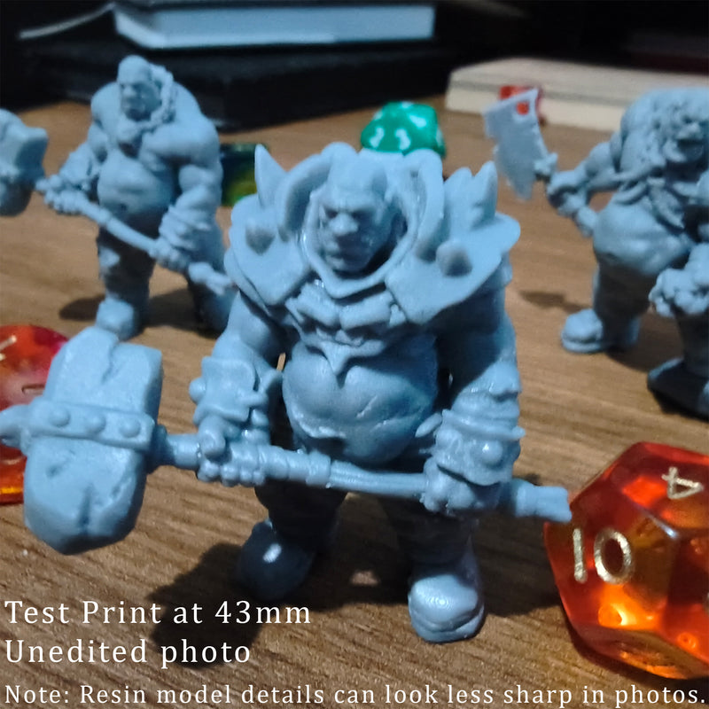 Ogre Crusher Resin Miniature - Two-handed Hammer Option 2 - "The Ogre Wars" - Only-Games