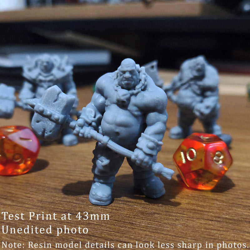 Ogre Crusher Resin Miniature - Two-handed Hammer Option 3 - "The Ogre Wars" - Only-Games