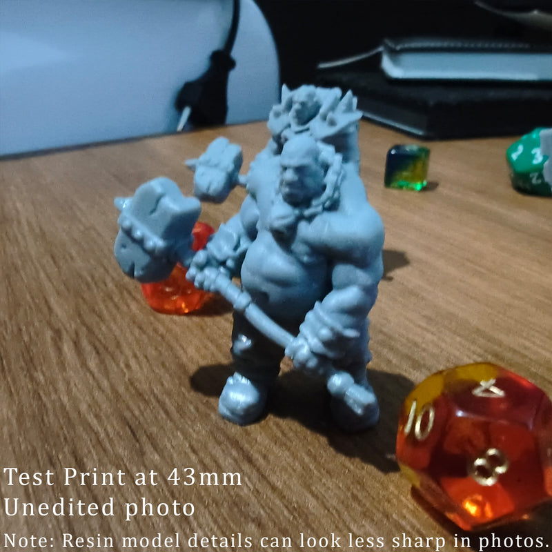 Ogre Crusher Resin Miniature - Two-handed Hammer Option 3 - "The Ogre Wars" - Only-Games