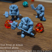 Ogre Crusher Resin Miniature - Two-handed Hammer Option 3 - "The Ogre Wars" - Only-Games