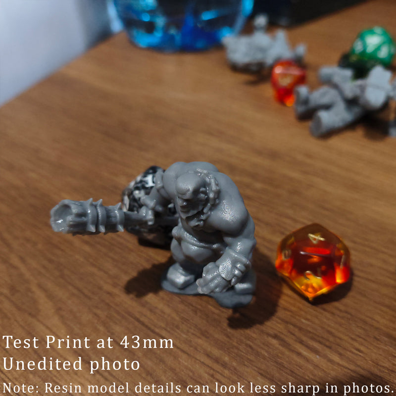 Ogre Crusher Resin Miniature - Spiked Club Option 3 - "The Ogre Wars" - Only-Games