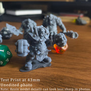 Ogre Crusher Resin Miniature - Dual Hammers Option 1 - "The Ogre Wars" - Only-Games