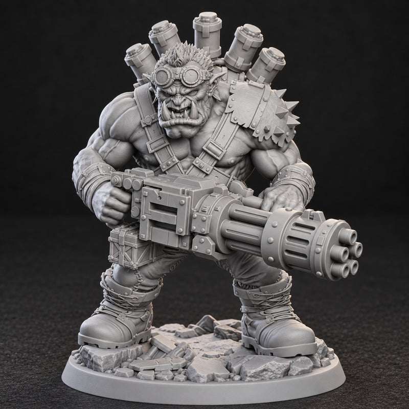 Rukk Ammochug – Iron Grin Mob Ork Miniature